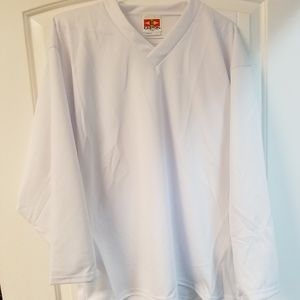 Easton hockey style Large white Jersey NEW